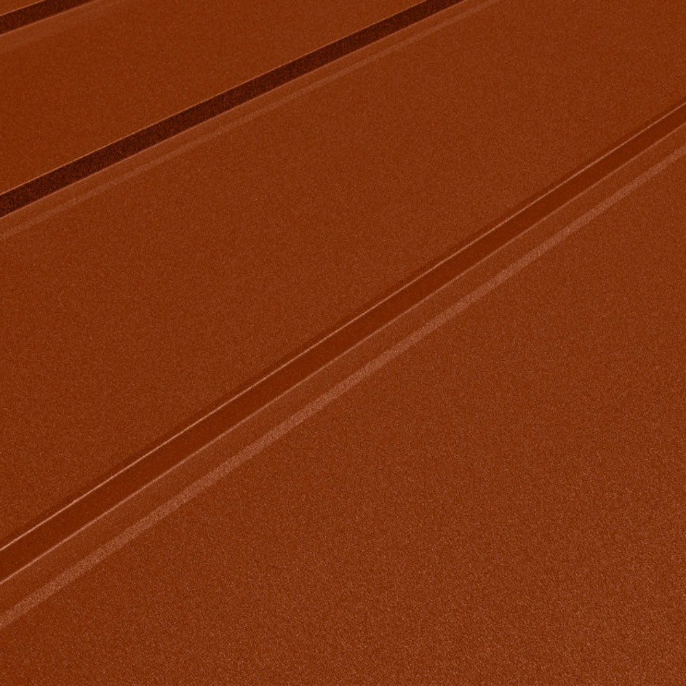 standing seam metal panel - terra cotta