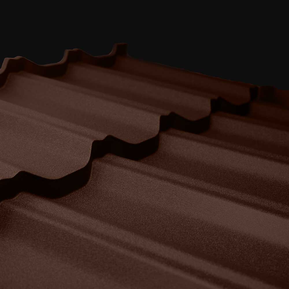 Tremblant metal roof panel - chocolate