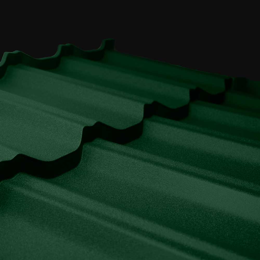 Tremblant metal roof panel - green