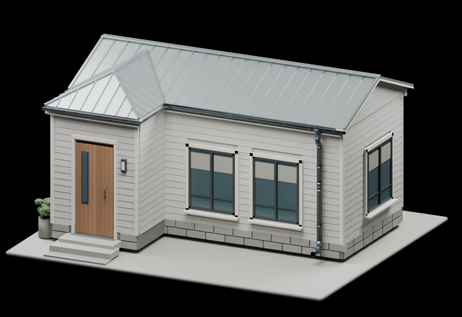 Detailed cottage with Highland’s assembled eavestrough and downpipe system