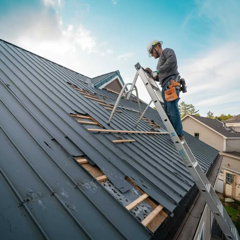 Inspection of a standing-seam metal roof