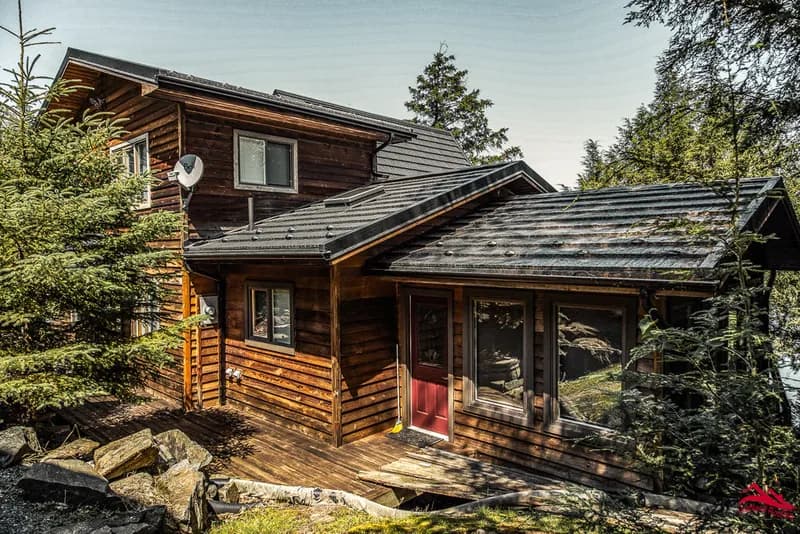 A completed Banff metal roof