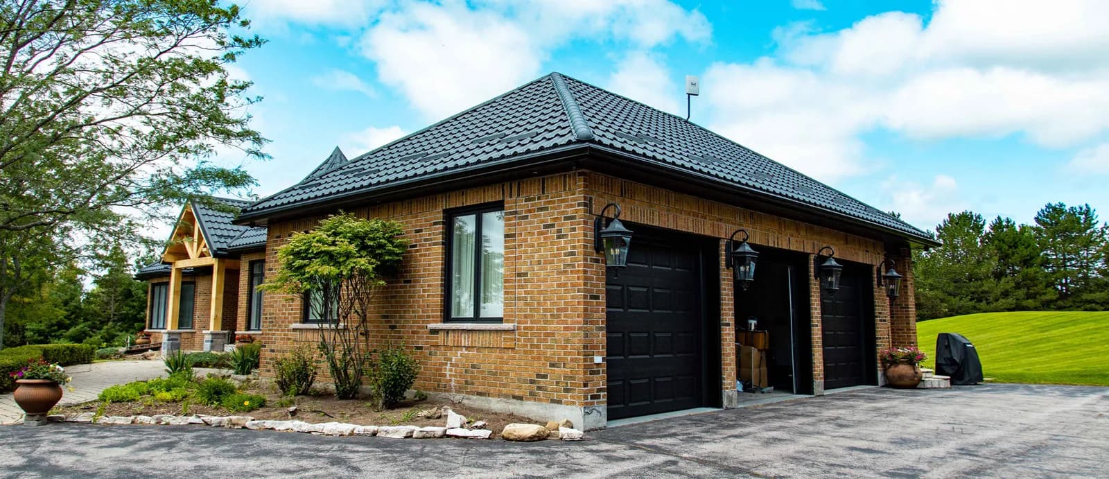 A completed Enigma metal roof