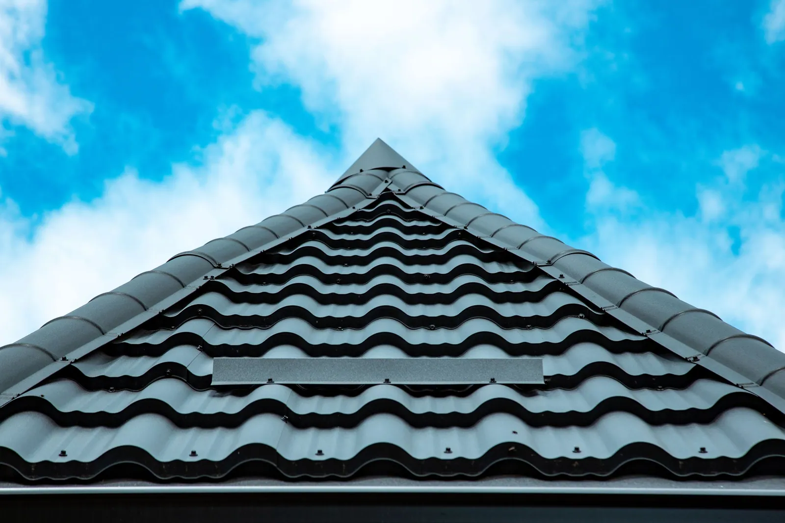 A completed Enigma metal roof