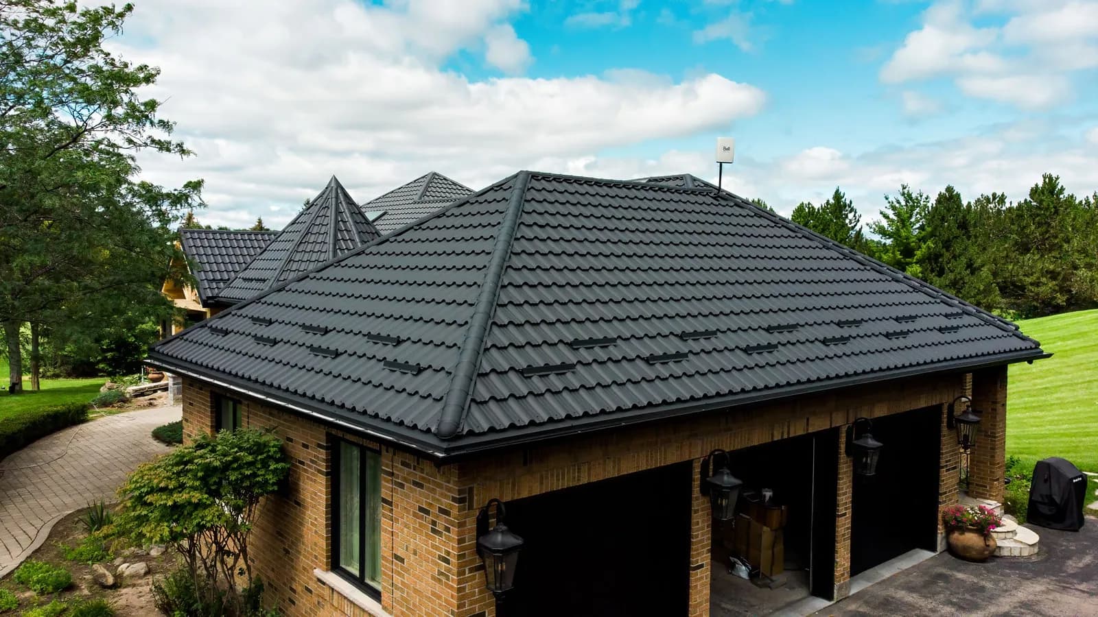 A completed Enigma metal roof