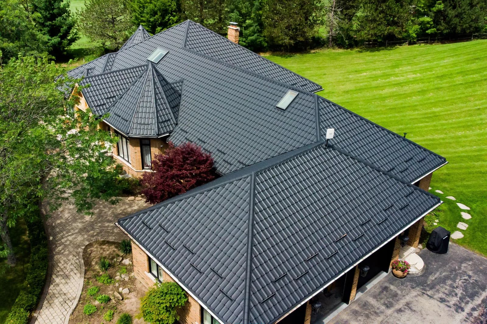 A completed Enigma metal roof