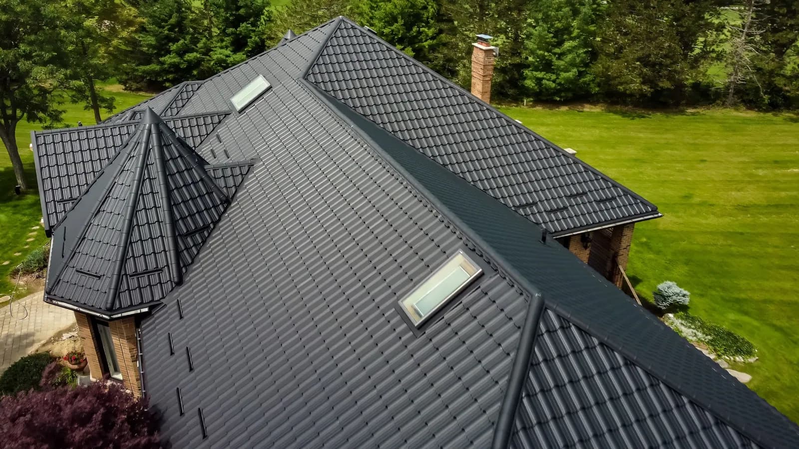 A completed Enigma metal roof