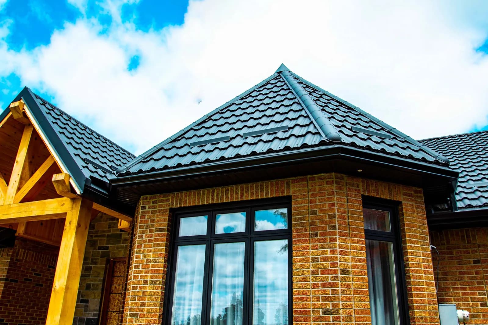 A completed Enigma metal roof