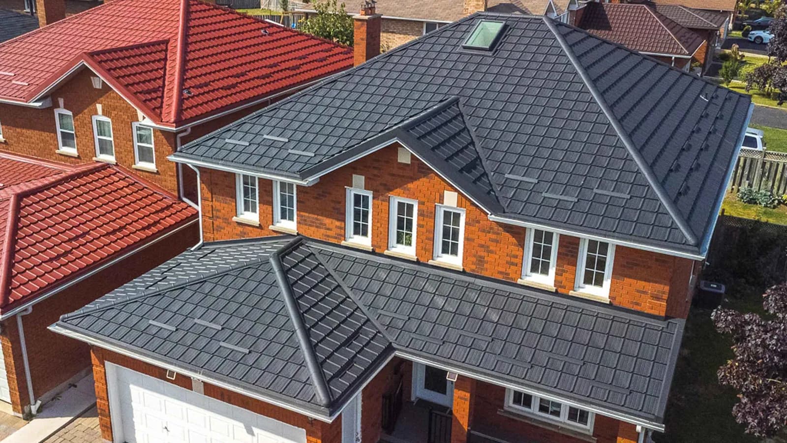 A completed Estima metal roof