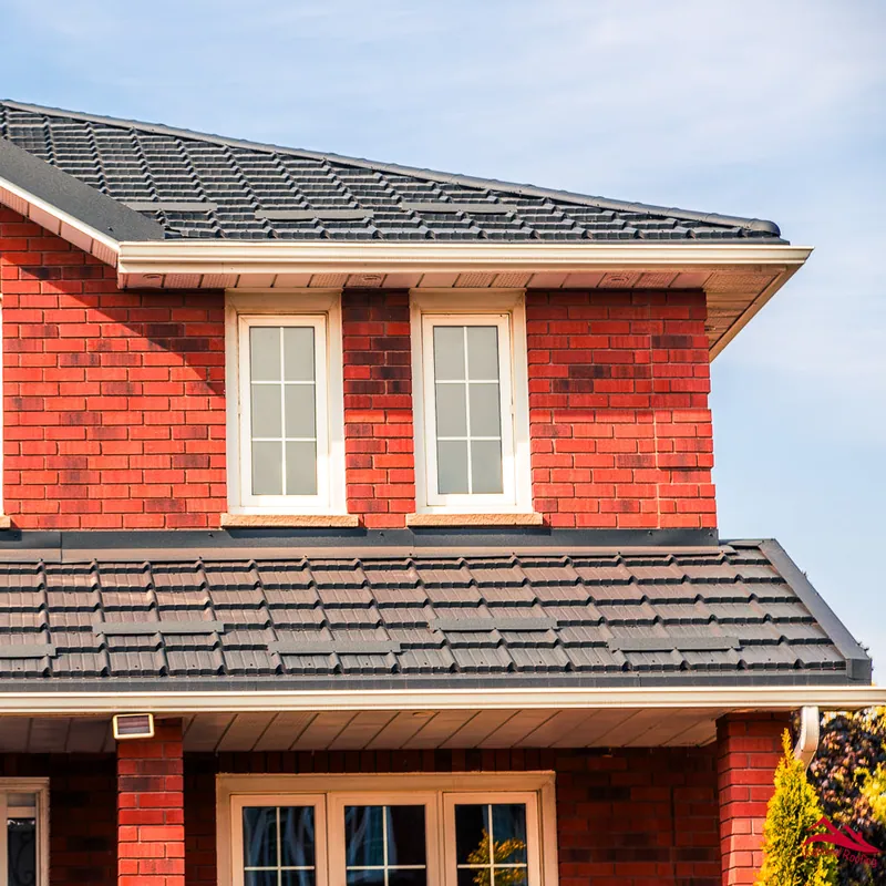 A completed Estima metal roof
