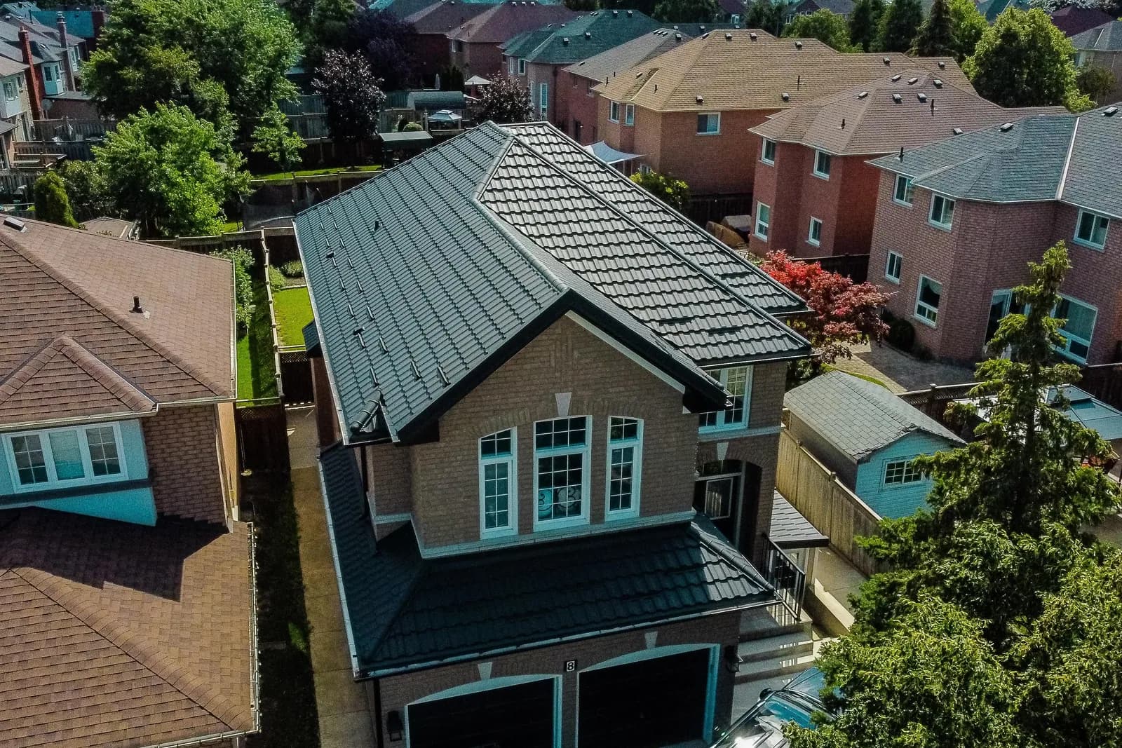A completed Mont Blanc metal roof