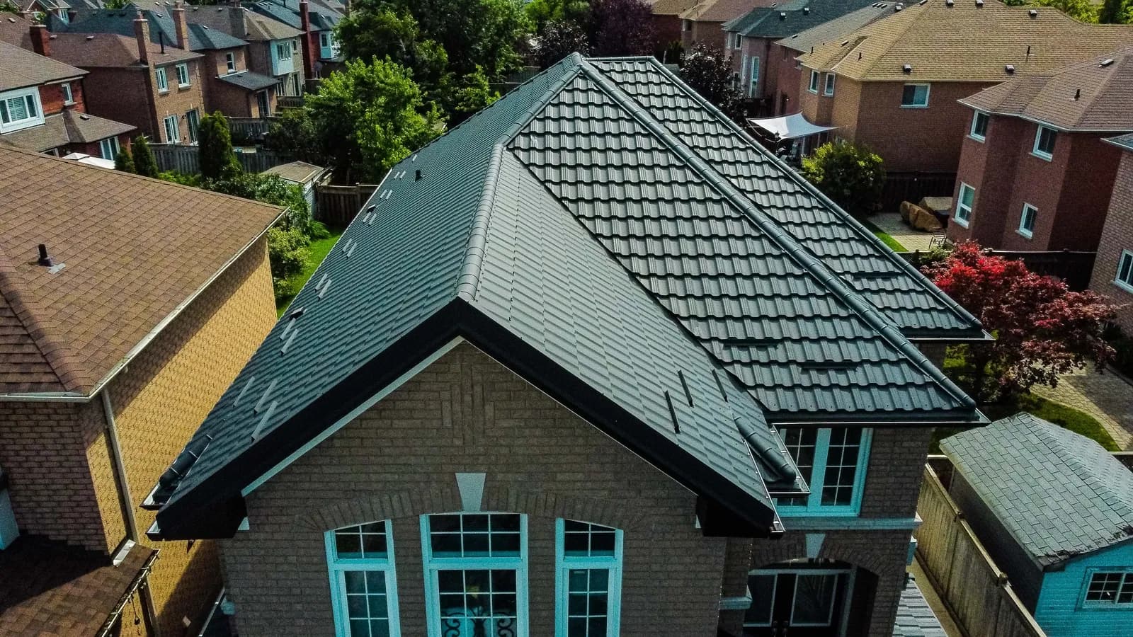 A completed Mont Blanc metal roof