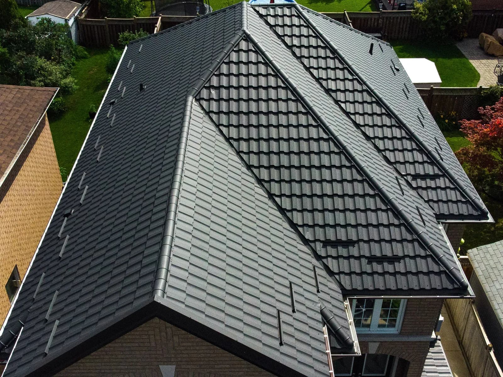 A completed Mont Blanc metal roof