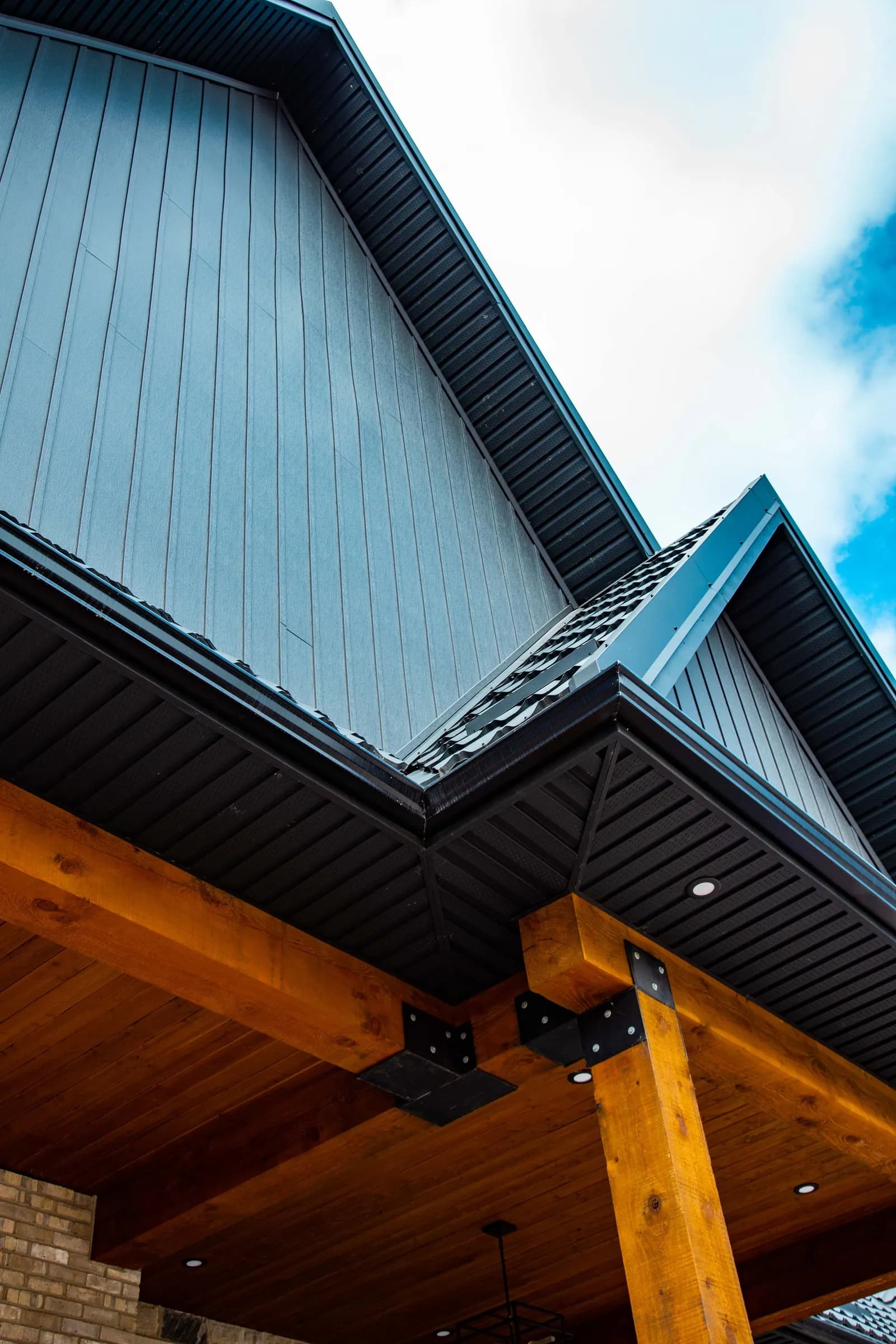A completed Tremblant metal roof