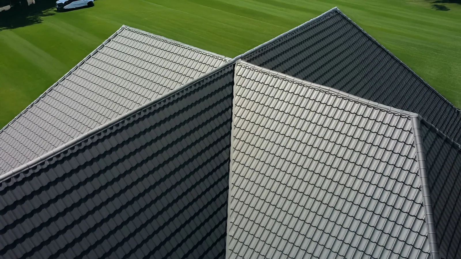 A completed Tremblant metal roof
