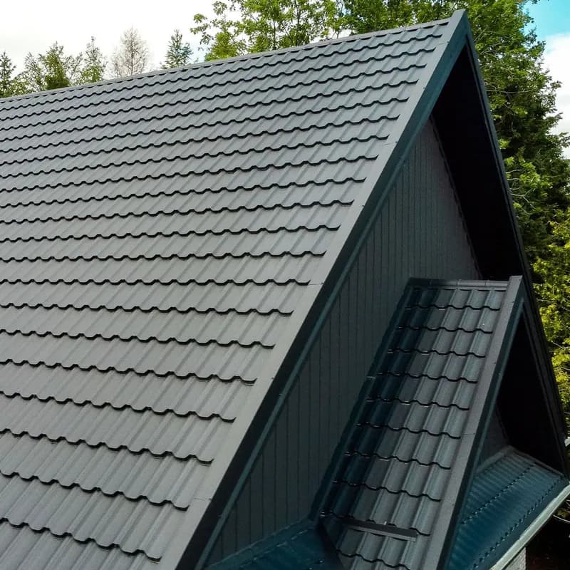A completed Tremblant metal roof
