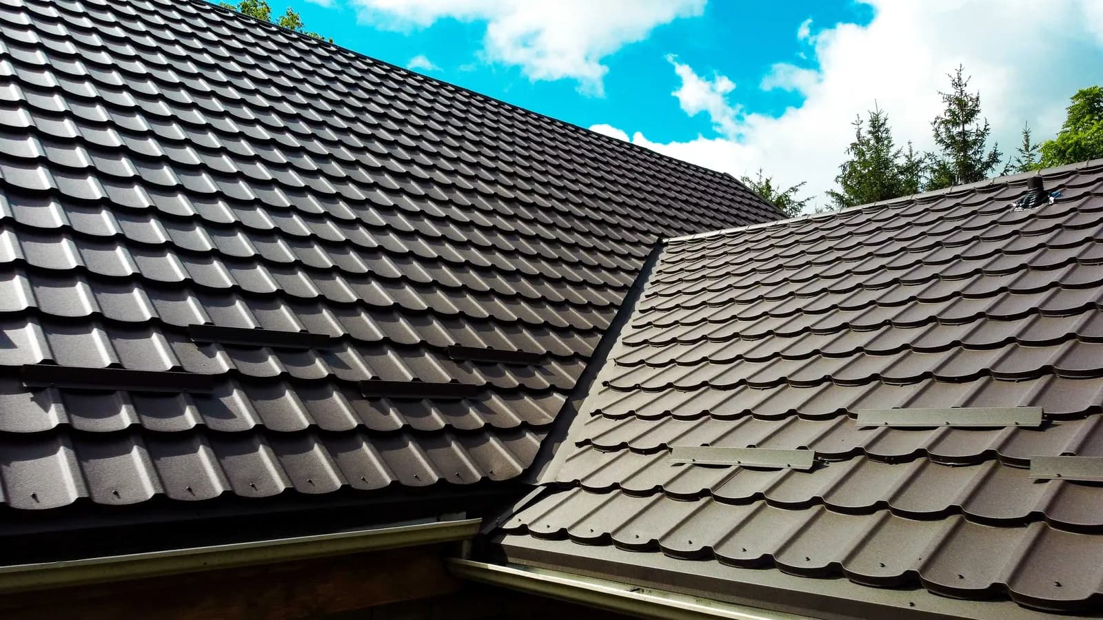 A completed Whistler metal roof