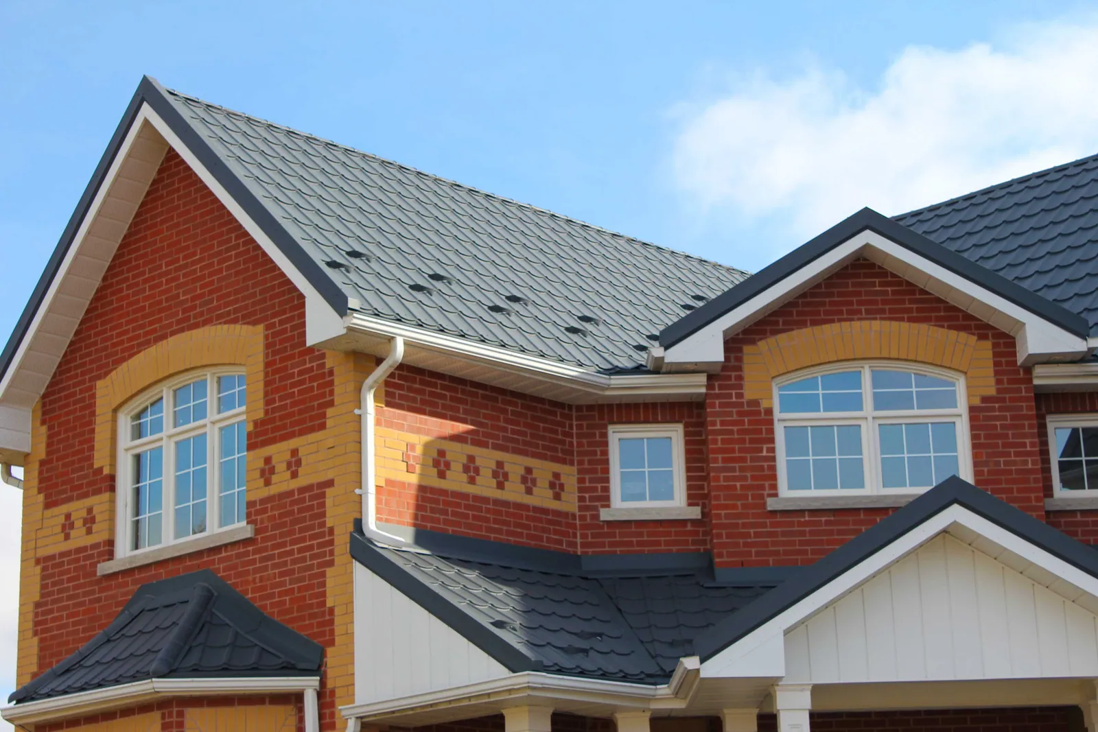 A completed Whistler metal roof