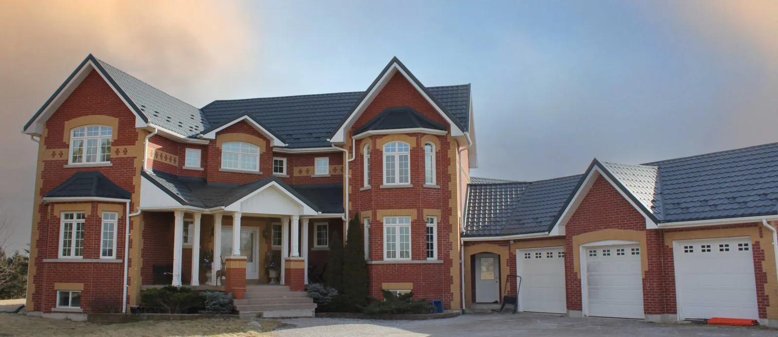 A completed Whistler metal roof