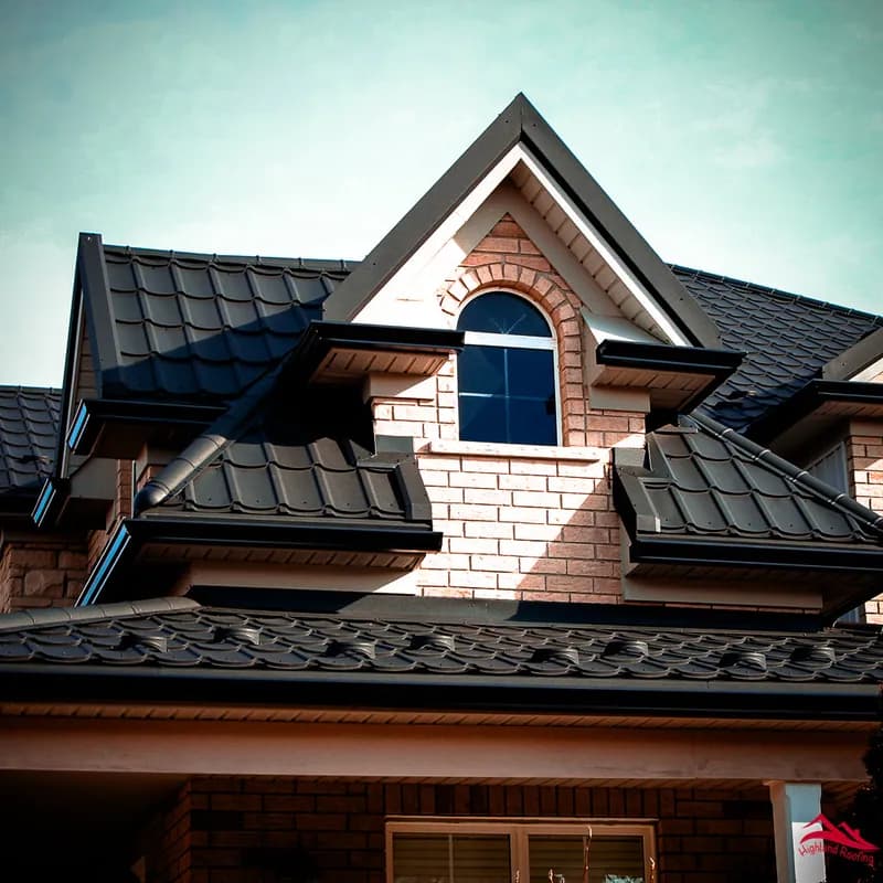 A completed Whistler metal roof