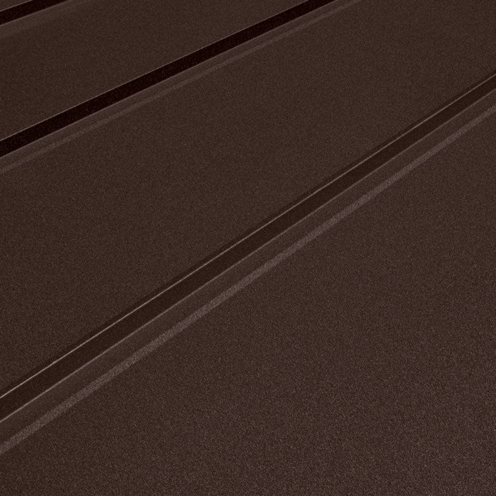 standing seam metal panel - mocha brown