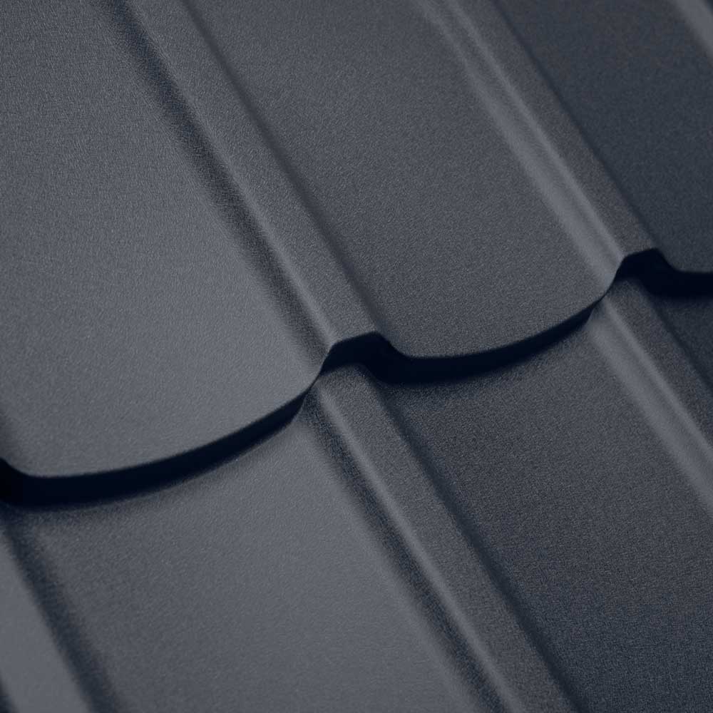 Whistler roofing metal panel - blue grey