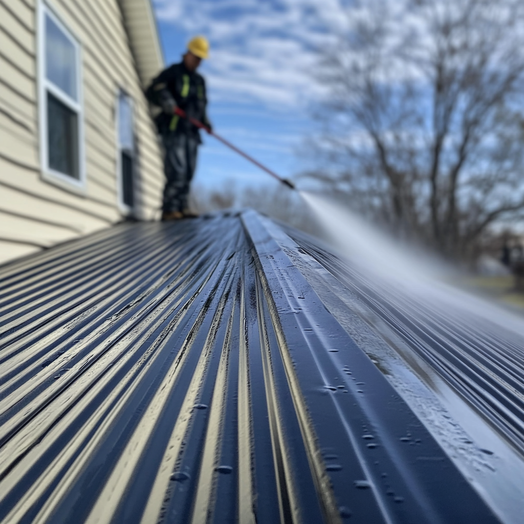 metal roof washing